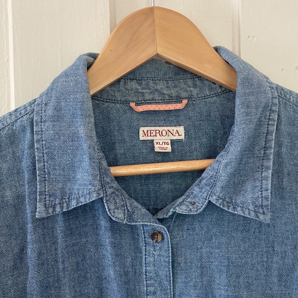 Blue Chambray Button Down Shirt - Picture 2 of 4